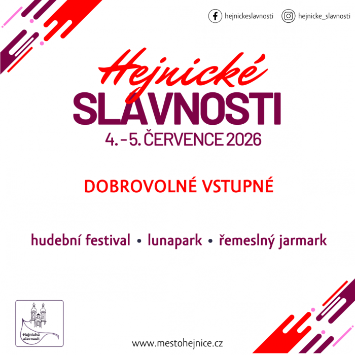 Hejnické slavnosti 2026 - Hejnice