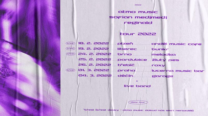 Reginald + Sofian Medjmedj + ATMO music - Okey. tour 2022 - Brno