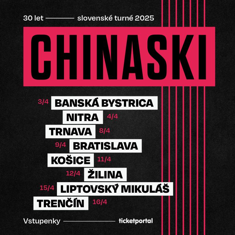-Chinaski - 30 let - Slovensk turn 2025