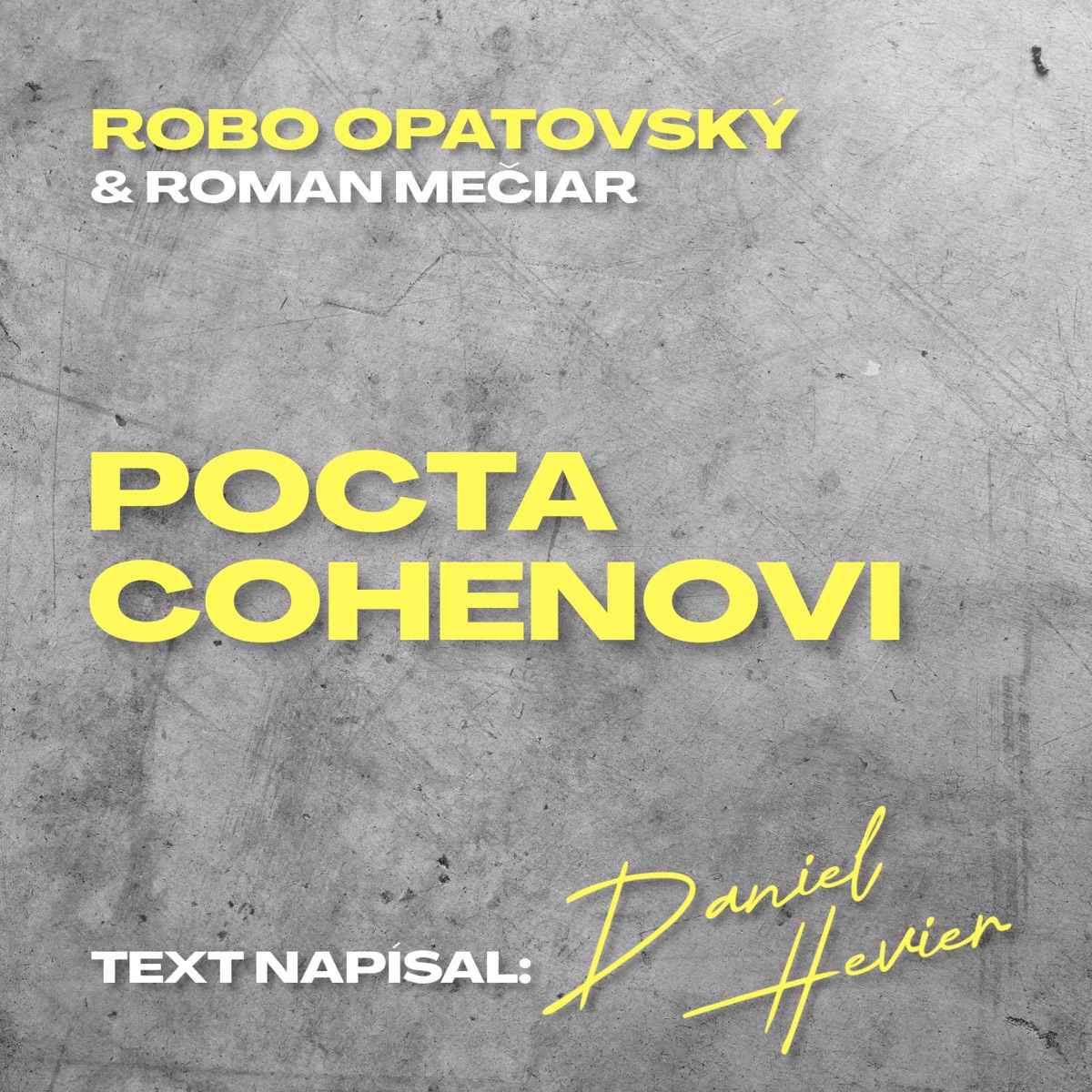 Pocta Cohenovi (feat. Roman Mečiar)