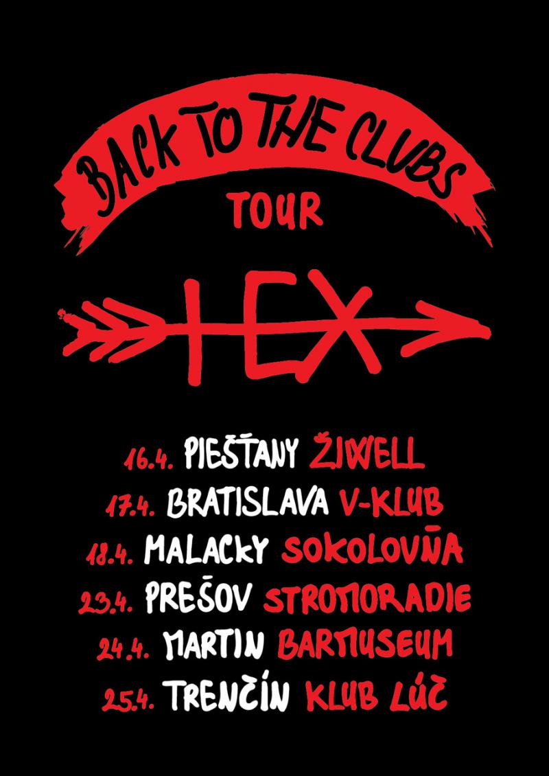Skupina HEX hľadá predkapelu na klubové turné BACK TO THE CLUBS TOUR, prihlás sa a zahraj si s nimi