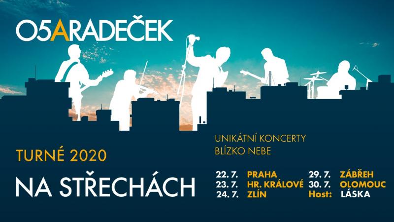 Kapela O5 a Radeček vyráží na koncerty blízko nebe.  Čeká ji Turné na střechách 2020.