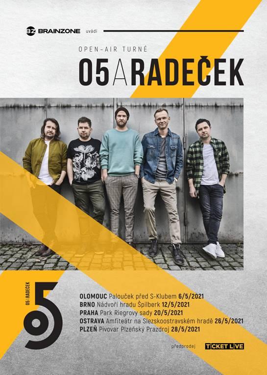 Kapela O5 a Radeček zahájila předprodej vstupenek na největší turné své kariéry. Koncerty proběhnou v pěti krajských městech pod širým nebem.