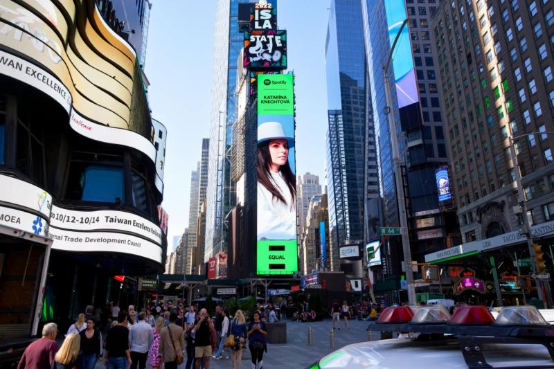 Katarína Knechtová je v celosvetovej kampani Spotify Equal a na Times Square v New Yorku
