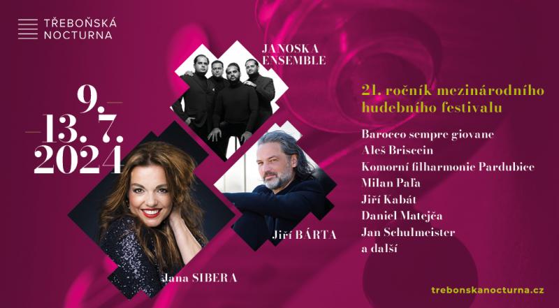 21. ročník Mezinárodního hudebního festivalu Třeboňská nocturna bude hostit klasickou hudbu i jazz